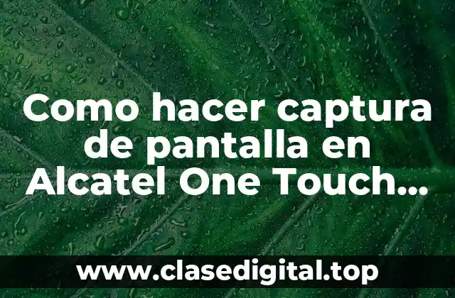 Como hacer captura de pantalla en Alcatel One Touch TLI014A1