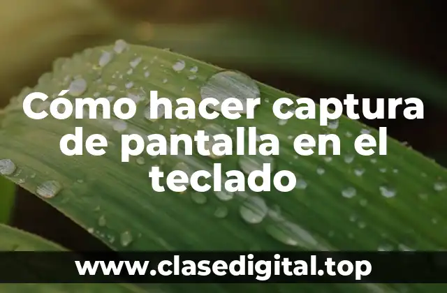 Cómo hacer captura de pantalla en el teclado