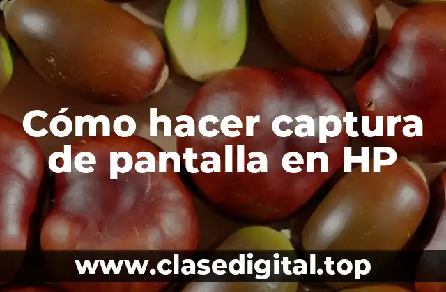 Cómo hacer captura de pantalla en HP