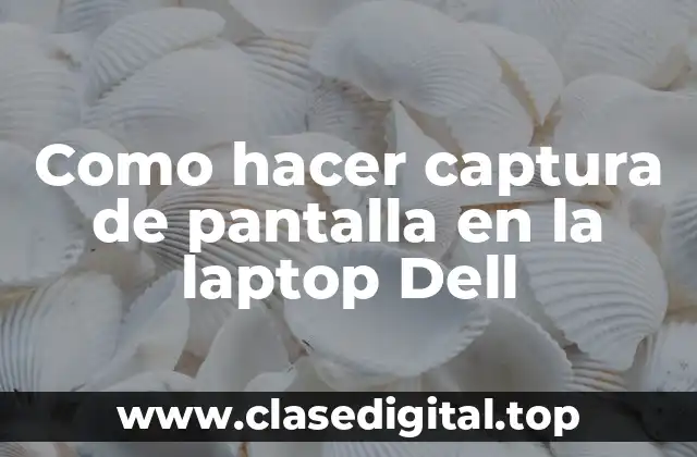 Como hacer captura de pantalla en la laptop Dell