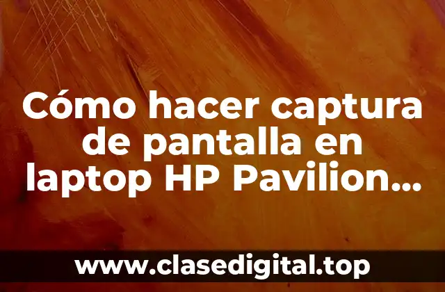 Captura de pantalla en laptop HP Pavilion DV4