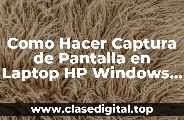 Como Hacer Captura de Pantalla en Laptop HP Windows 8.1