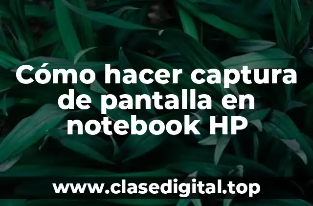 Cómo hacer captura de pantalla en notebook HP