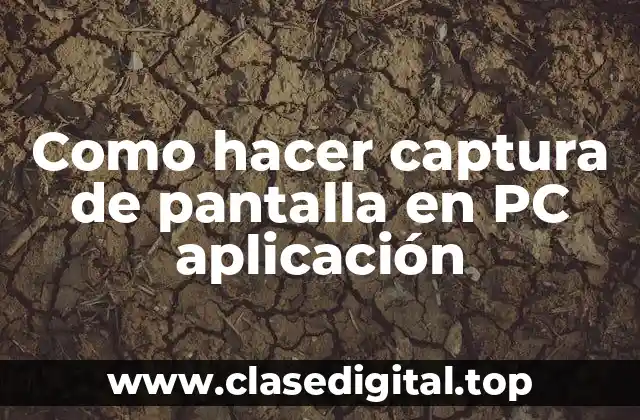 Captura de pantalla en PC aplicación: ¿Qué es y para qué sirve?