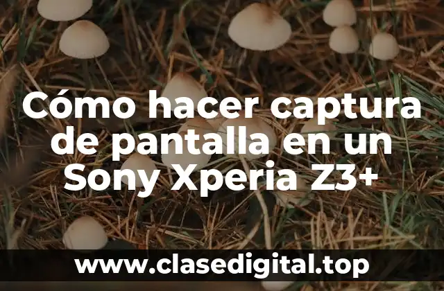 Cómo hacer captura de pantalla en un Sony Xperia Z3+