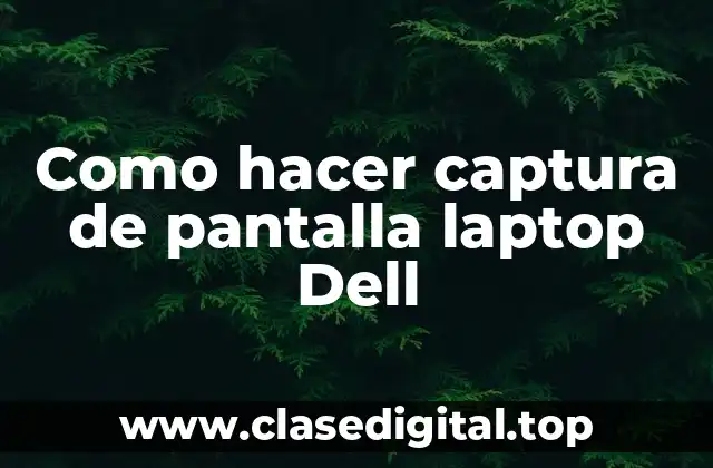 Como hacer captura de pantalla laptop Dell