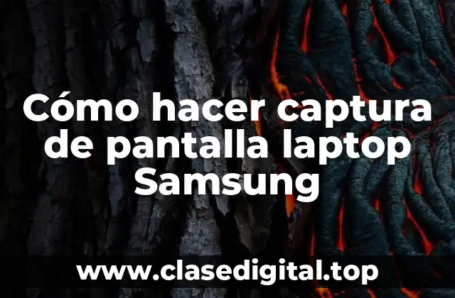Cómo hacer captura de pantalla laptop Samsung