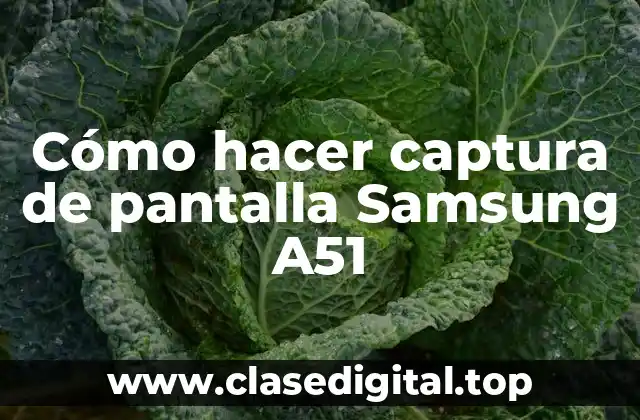 Cómo hacer captura de pantalla Samsung A51