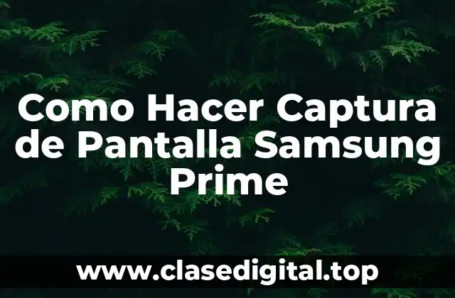 ¿Qué es la Captura de Pantalla y para qué Sirve en tu Samsung Prime?