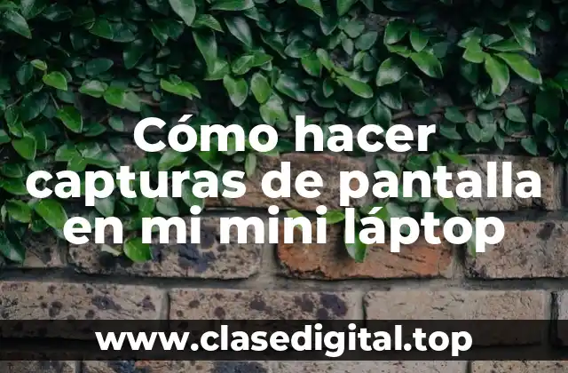 Cómo hacer capturas de pantalla en mi mini láptop