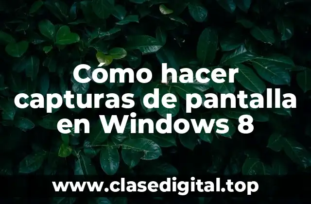 Métodos para hacer capturas de pantalla en Windows 8