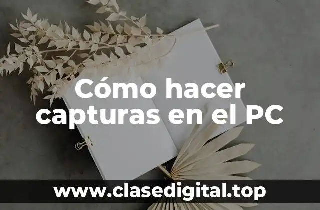 Cómo hacer capturas en el PC