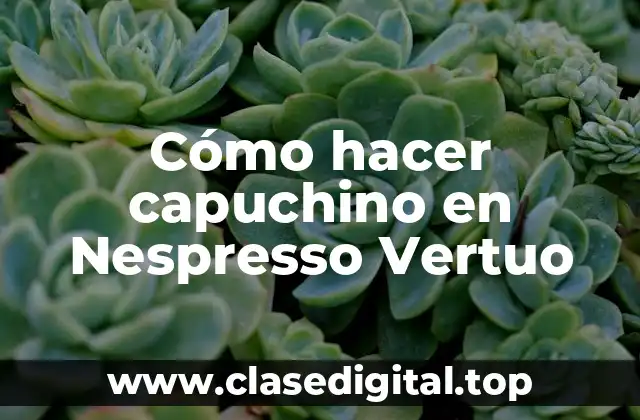 Cómo hacer capuchino en Nespresso Vertuo