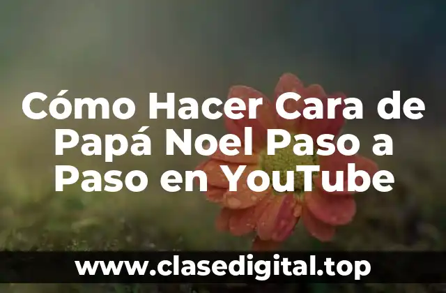 Cómo Hacer Cara de Papá Noel Paso a Paso en YouTube