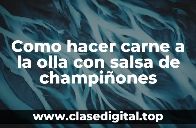 Como hacer carne a la olla con salsa de champiñones