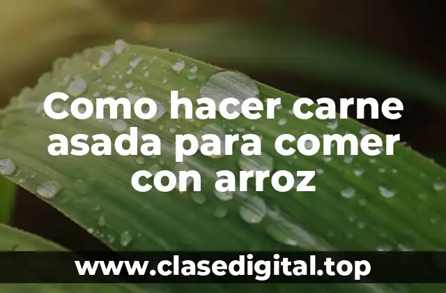 Como hacer carne asada para comer con arroz
