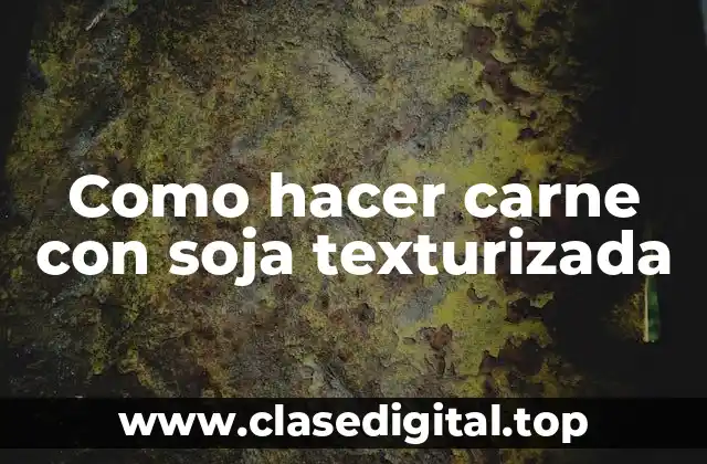 Como hacer carne con soja texturizada