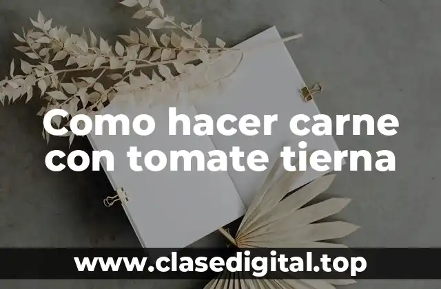 Como hacer carne con tomate tierna
