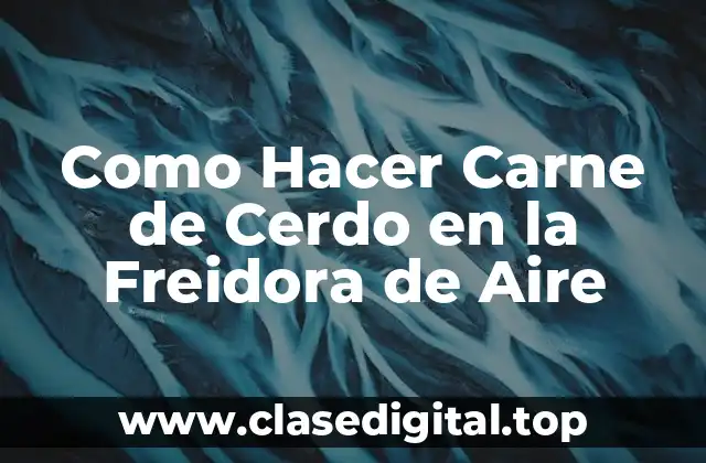 Como Hacer Carne de Cerdo en la Freidora de Aire