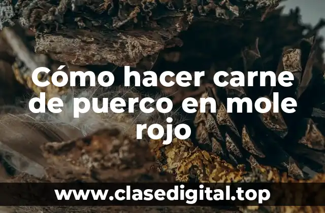 Cómo hacer carne de puerco en mole rojo