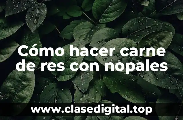 Cómo hacer carne de res con nopales