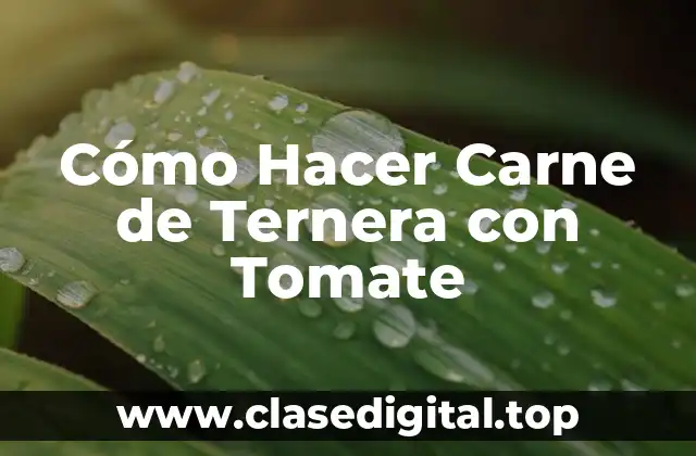 Cómo Hacer Carne de Ternera con Tomate