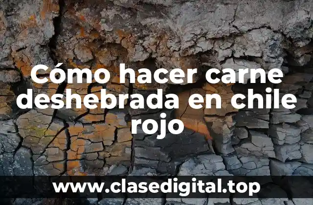 ¿Qué es carne deshebrada en chile rojo?