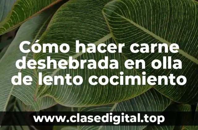 Cómo hacer carne deshebrada en olla de lento cocimiento