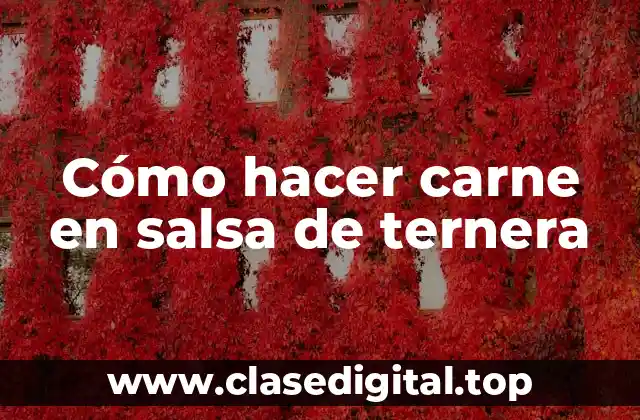 Cómo hacer carne en salsa de ternera