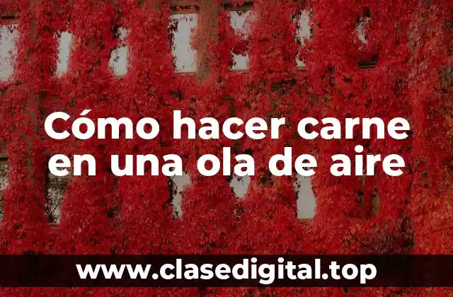 Cómo hacer carne en una ola de aire