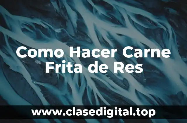 Como Hacer Carne Frita de Res