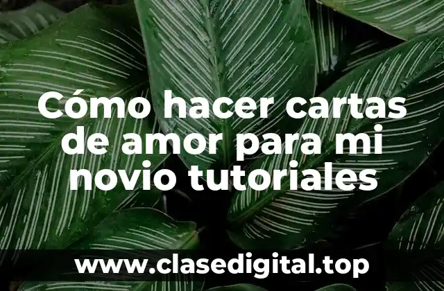 Cómo hacer cartas de amor para mi novio tutoriales
