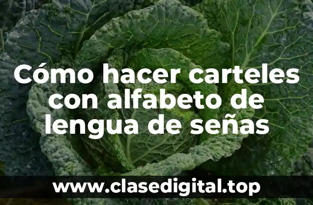 Cómo hacer carteles con alfabeto de lengua de señas