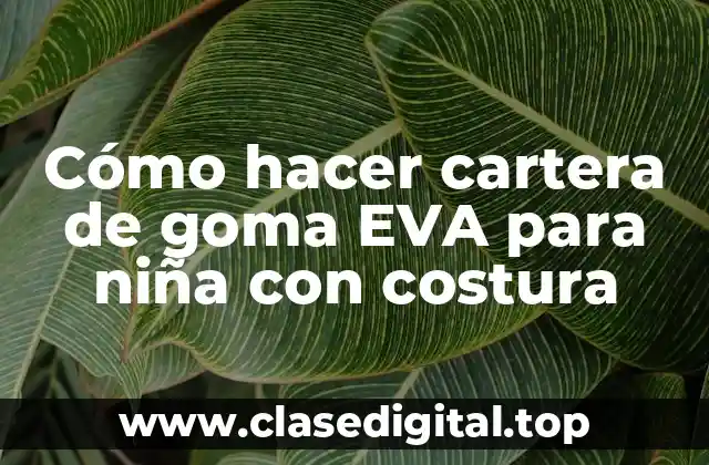Cómo hacer cartera de goma EVA para niña con costura