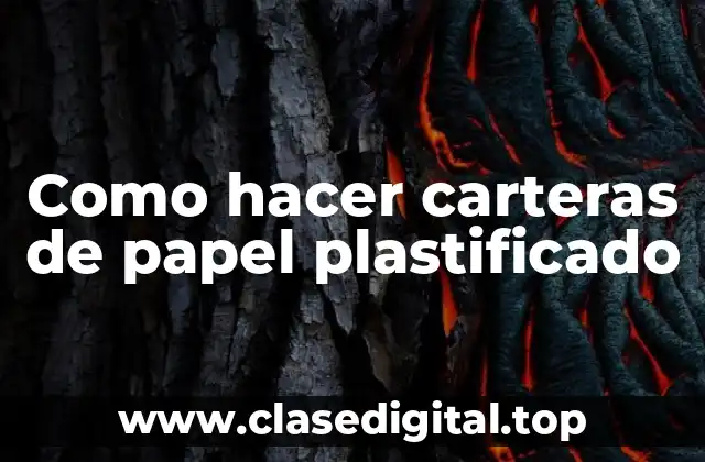 Como hacer carteras de papel plastificado
