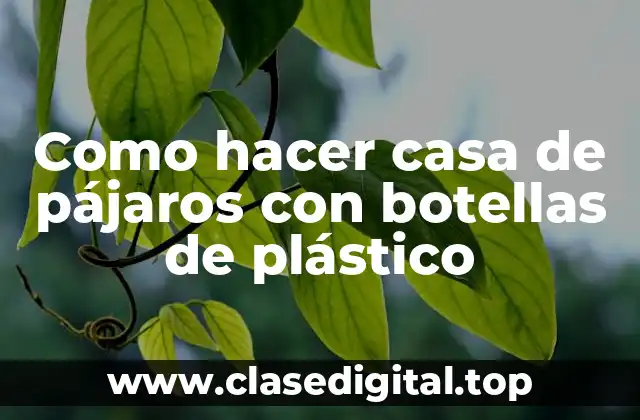 Como hacer casa de pájaros con botellas de plástico