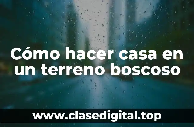 Cómo hacer casa en un terreno boscoso