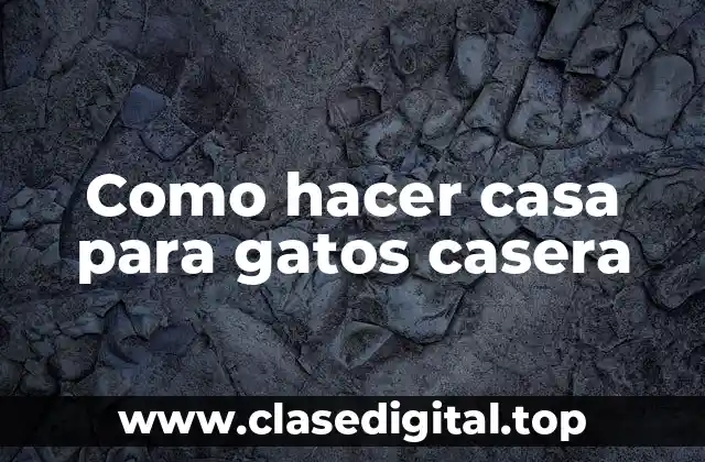 Como hacer casa para gatos casera