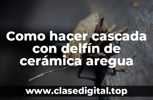 Cascada con delfín de cerámica aregua