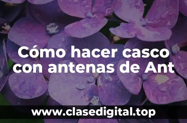 Cómo hacer casco con antenas de Ant