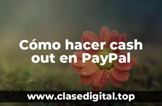 Cómo hacer cash out en PayPal