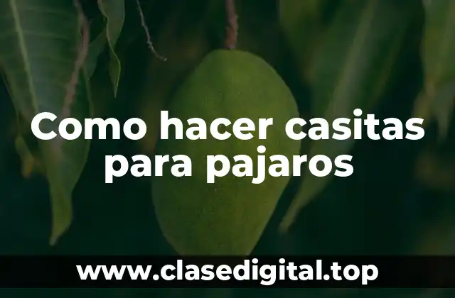 Como hacer casitas para pajaros