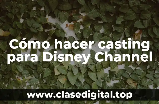 Cómo hacer casting para Disney Channel