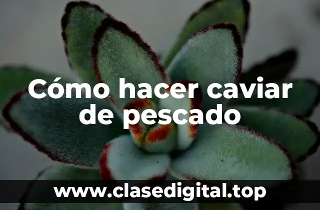 Cómo hacer caviar de pescado