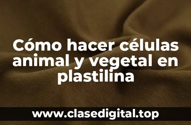 Cómo hacer células animal y vegetal en plastilina