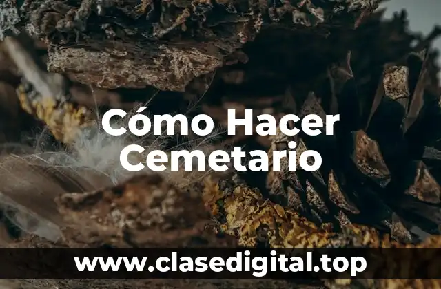 Cómo Hacer Cemetario