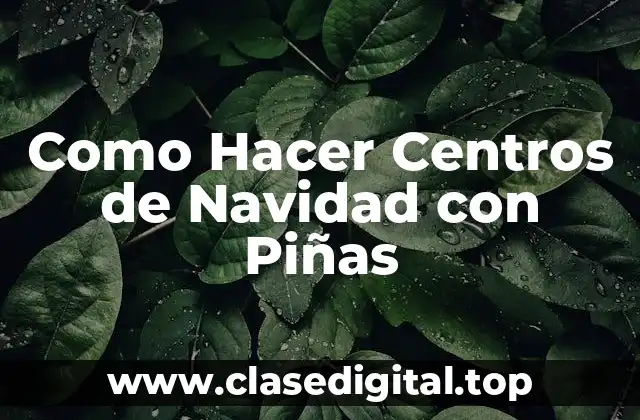 Como Hacer Centros de Navidad con Piñas