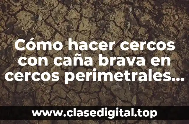 Cómo hacer cercos con caña brava en cercos perimetrales externos