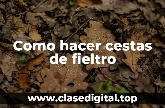 Como hacer cestas de fieltro