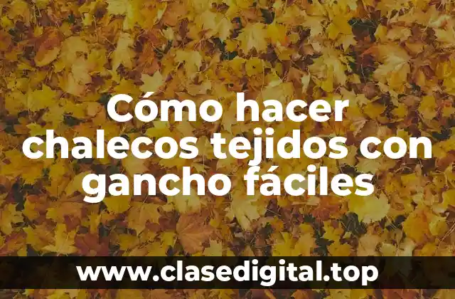 Cómo hacer chalecos tejidos con gancho fáciles